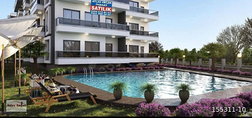 Karaağaç Konarlıda Sitenin İlk Binasında Önü Kapanmaz Havuz ve Deniz Manzaralı Sıfır Daire