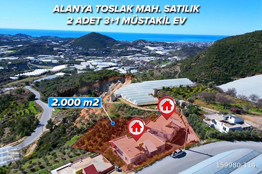 TOSLAK MAH'DE SATILIK DOĞA VE DENİZ MANZARALI MÜSTAKİL YAŞAM