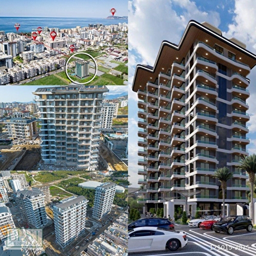 New apartment 2+1 Mahmutlar sea view 8 floor