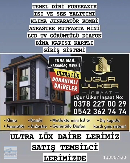 ULTRA LÜX DAİRELERİMİZ LANSMAN A ÖZEL SATIŞ VE TANITIM A ACILMIŞTIR. ELDEN TAKİSİT İLE DAİRE