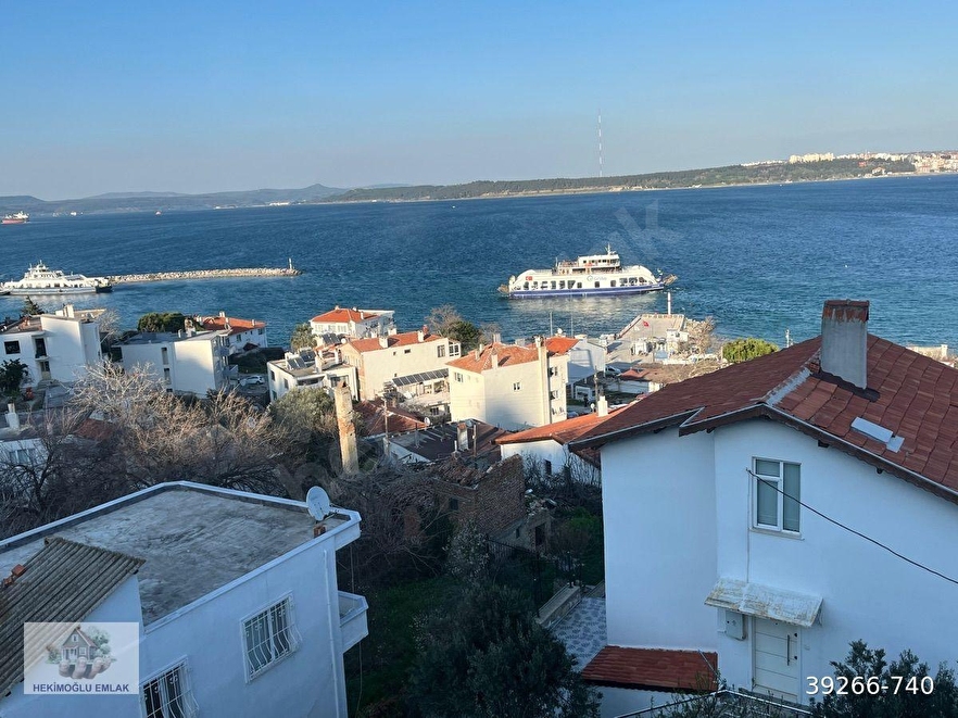 Çanakkale Kilidülbahir'de Panoramik Deniz , Boğaz, Doğa Manzaralı Müstakil ,Bahçeli Satılık Dubleks
