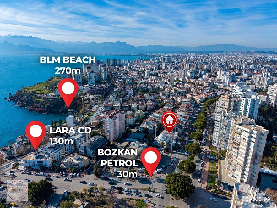 ANTALYA MURATPAŞA ŞİRİNYALI MAHALLESİNDE DENİZE 250 METRE SATILIK BİNA
